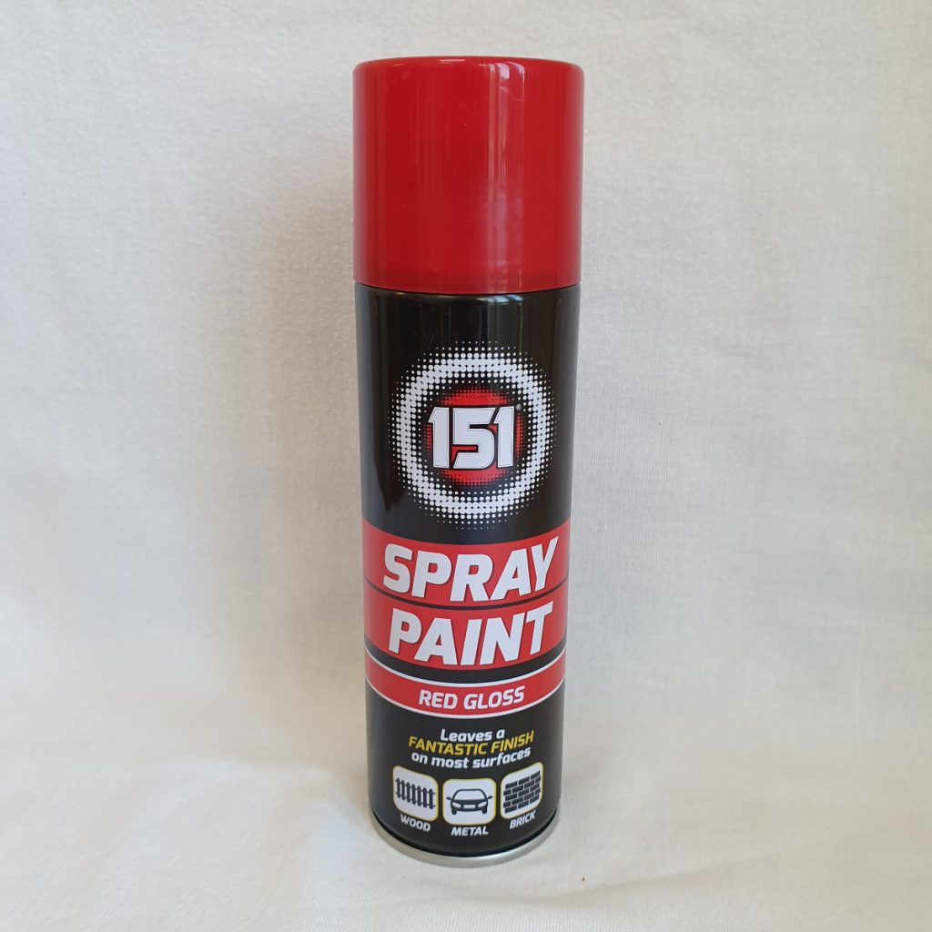 Red Gloss Spray Paint 250ml Edging Tapes & DIY